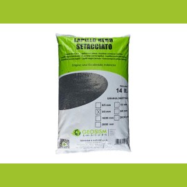 Géosisme tamisé lapillus volcanique noir, lave volcanique 3/5 mm (14 lt)