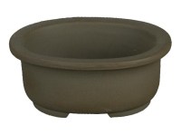 Vaso per bonsai Giapponese Morrisan ovale in gres 10,5x8,5x4,5 cm - B03-4-1