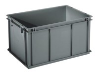 Contenitore in plastica Delta Mec 60 lt grigio con fondo rinforzato, 600x400xh320