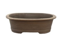 Vaso per bonsai ovale in gres 25x17x7 cm - GL9c