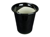 Vaso per bonsai Giapponese Morrisan rotondo in gres smaltato nero 14x14x19,5 cm - B10-12