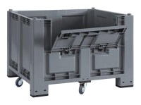 Cargopallet 700 PLUS grigio ATX con sportello e 4 ruote, 1200x1000xh870