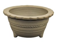 Vaso per bonsai Giapponese Morrisan rotondo in gres 12,5x12,5x6 cm - B04-12a