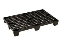 Pallet per carico leggero usato in plastica nera, 800x1200 mm