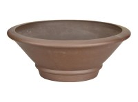 Vaso per bonsai rotondo in gres 20x20x7,5 cm - B084b