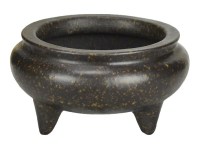 Vaso per bonsai rotondo in gres 7x7x4 cm - B113e