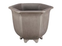 Vaso per bonsai esagonale (stile a cascata) in gres 16x16x14,5 cm - 2943