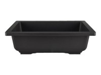 Vaso Cinese rettangolare in plastica nera per bonsai 25,5x18x9,5 cm - PL29V