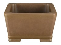 Vaso per bonsai quadrato in gres 15,5x15,5x9,5 cm - SM072