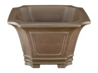 Vaso per bonsai quadrato in gres 23,5x23,5x16 cm - SM074b