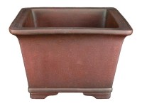 Vaso per bonsai quadrato in gres 19x19x13,5 cm - SM073b