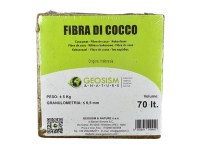 Fibra di cocco in mattonella Geosism, inferiore a 0,5 mm (c.ca 5 kg - 70 lt)