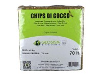 Fibra di cocco (chips di cocco) in mattonella Geosism, 7/20 mm (c.ca 5 kg - 70 lt)