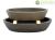 Stoneware oval bonsai pots (Set of 2 pieces) - GL91