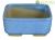 Rectangular Morrisan Japanese bonsai pot in light blue glazed stoneware 11x8.5x4.5 cm - B03-3-4A