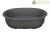 Japanese oval Morrisan bonsai pot in stoneware 20x15.5x7 cm - B21-25c