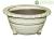 Round Morrisan Japanese bonsai pot in white glazed stoneware 12,5x12,5x6 cm - B04-14a