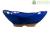 Vaso per bonsai Giapponese Morrisan ovale in gres smaltato blu 13x8,5x3-4 cm - B08-20