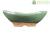 Vaso per bonsai Giapponese Morrisan ovale in gres smaltato verde 13x8,5x3-4 cm - B08-22