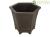 Vaso per bonsai esagonale (stile a cascata) in gres 23x23x23,5 cm - 2914b