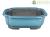 Green-blue glazed stoneware rectangular bonsai pot 20x15x5.5 cm - BJ5b