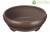 Round stoneware bonsai pot 13x13x3.5 cm - B114f