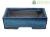 Blue glazed stoneware rectangular bonsai pot 17,5x12x4,5 cm - BJ23a