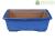 Blue glazed stoneware rectangular bonsai pot 18x14x5.5 cm - ZX105