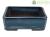 Blue glazed stoneware rectangular bonsai pot 22x15x7 cm - BJ4b