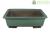 Green glazed stoneware rectangular bonsai pot 45x32,5x12 cm - 2843a