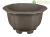 Vaso per bonsai rotondo (forma a fior di loto) in gres 30x30x18,5 cm - GL16b