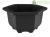 Vaso Cinese esagonale in plastica nera per bonsai e cactus 16,5x16,5x10,5 cm - PL20V