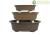 Stoneware oval bonsai pots (Set of 3 pieces) - GL4