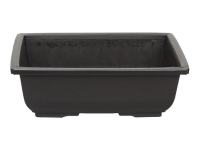 Japanese rectangular brown plastic pot for bonsai 21.5x15x7 cm - PG5