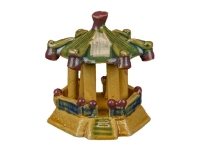 Figurine animalière pour bonsaï, temple 6x6x6,5 cm - S-3B